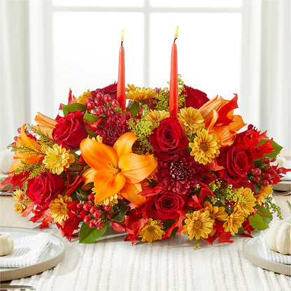 Autumn's Embrace Centerpiece – FLOWERS BY BAUERS & GREENHOUSE, Jarrettsville MD