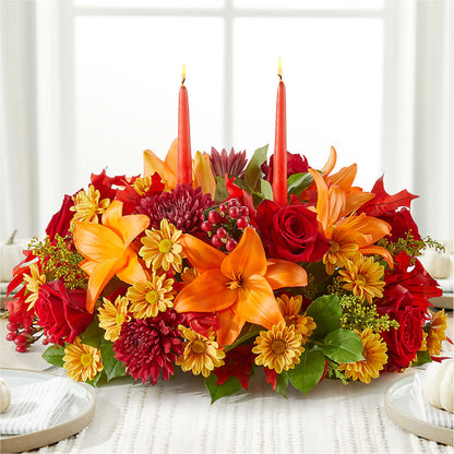 Autumn's Embrace Centerpiece – FLOWERS BY BAUERS & GREENHOUSE, Jarrettsville MD