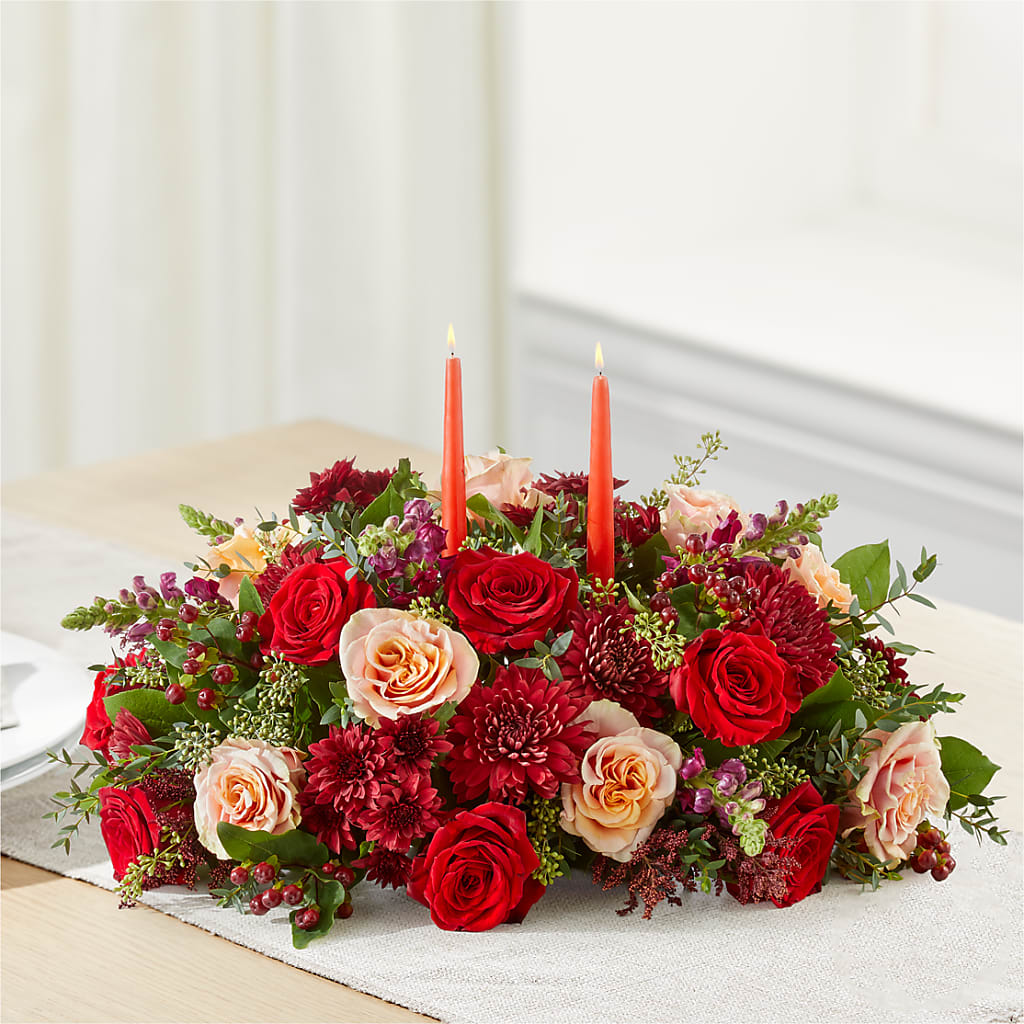 Most Thankful Centerpiece – FLOWERS BY BAUERS & GREENHOUSE, Jarrettsville MD