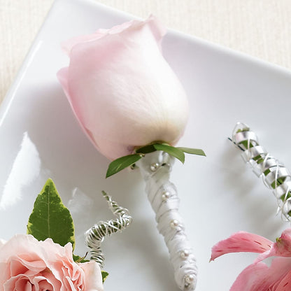 Pink Rose Boutonniere – FLOWERS BY BAUERS & GREENHOUSE, Jarrettsville MD