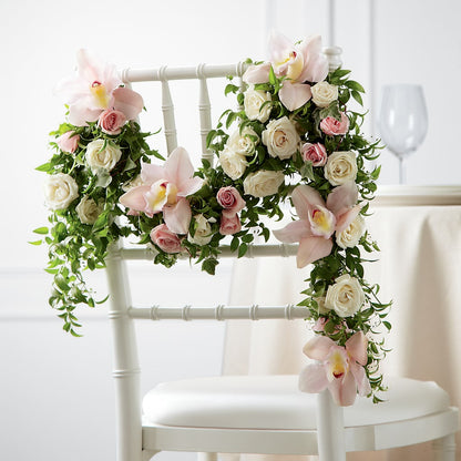 Orchid Rose Chair Décor – FLOWERS BY BAUERS & GREENHOUSE, Jarrettsville MD