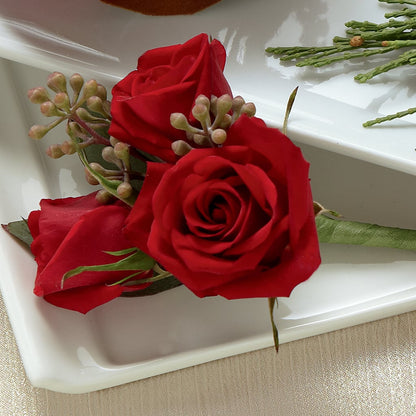 Red Spray Rose Boutonniere – FLOWERS BY BAUERS & GREENHOUSE, Jarrettsville MD
