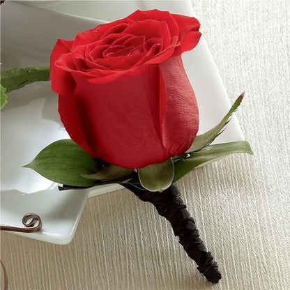 Red Rose Boutonniere – FLOWERS BY BAUERS & GREENHOUSE, Jarrettsville MD
