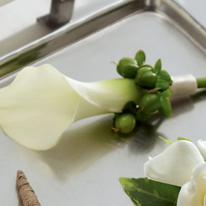 White Calla Boutonniere – FLOWERS BY BAUERS & GREENHOUSE, Jarrettsville MD