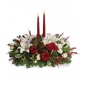 Flowers By Bauers Christmas Wishes Centerpiece DX