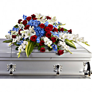 Flowers By Bauers Distinguished Service Casket Spray